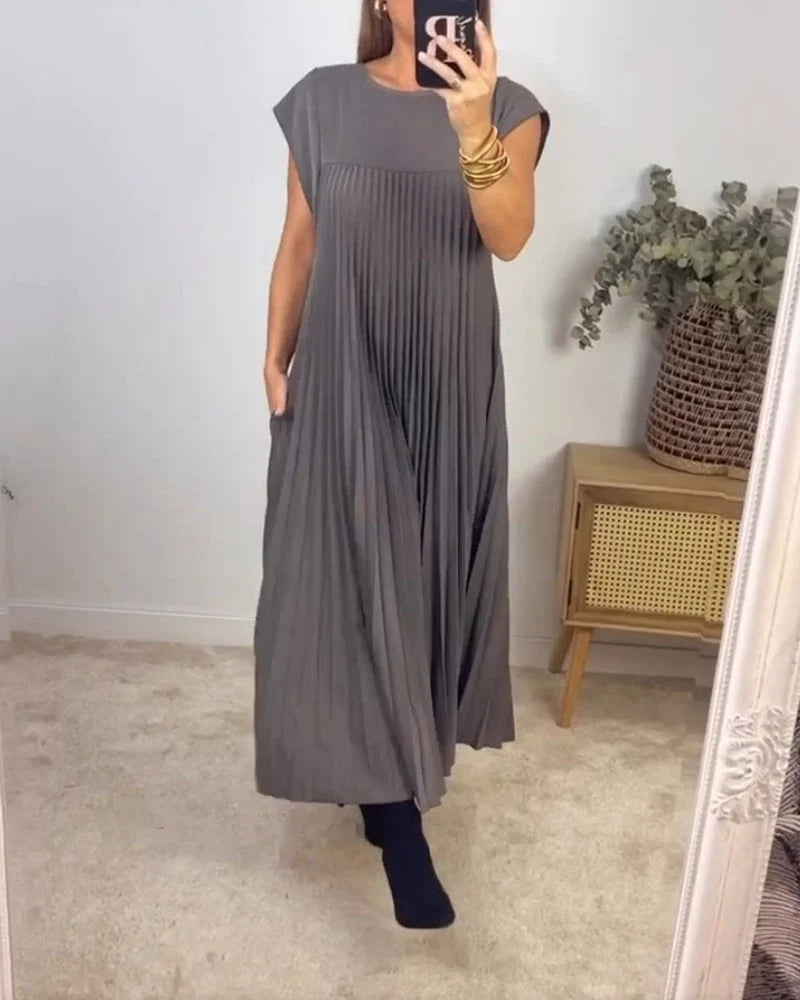 Gillian - Elegantní Monochromatické Maxi Šaty