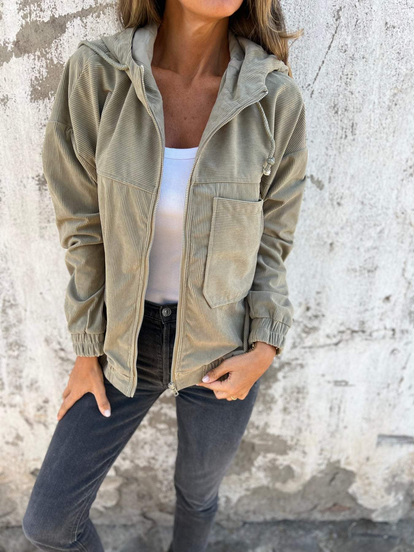 Ariellee – Bunda Casual s Kapucí a Zipem
