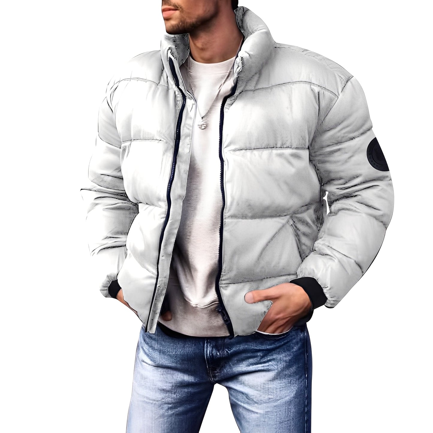 Keaton - Stylová, vycpaná péřová bunda pro muže