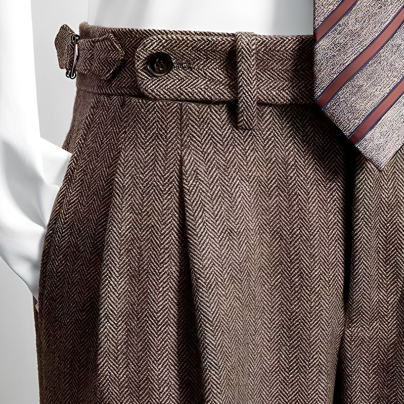 Osbert - Ležérní tweed-vlnené kalhoty pro muže