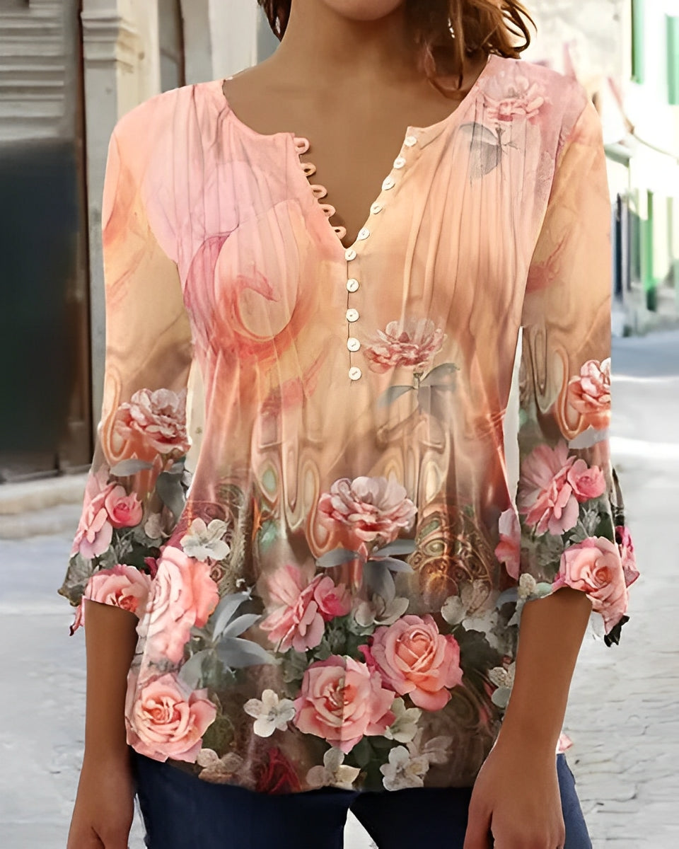 Eloise - Elegantní top s květinovým potiskem pro dámy