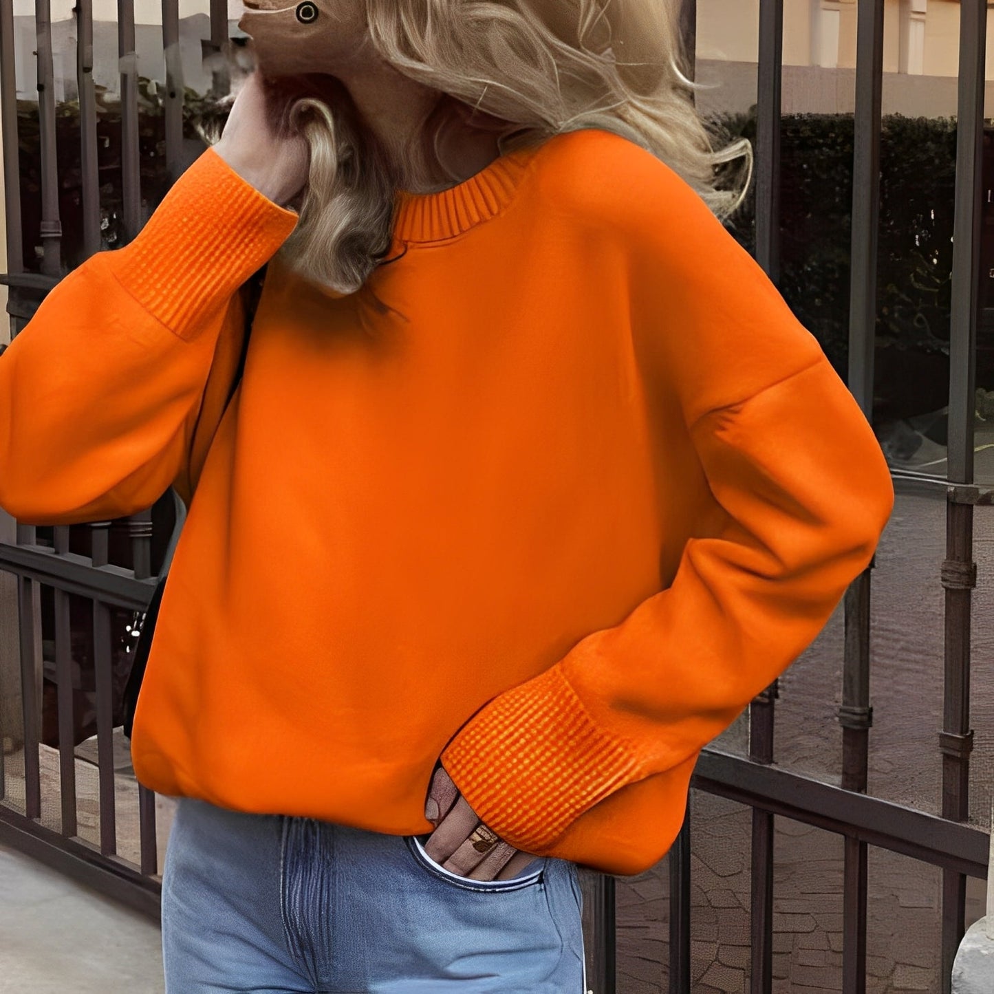 Shanelle - Klasický pulovr s kulatým výstřihem pro ženy