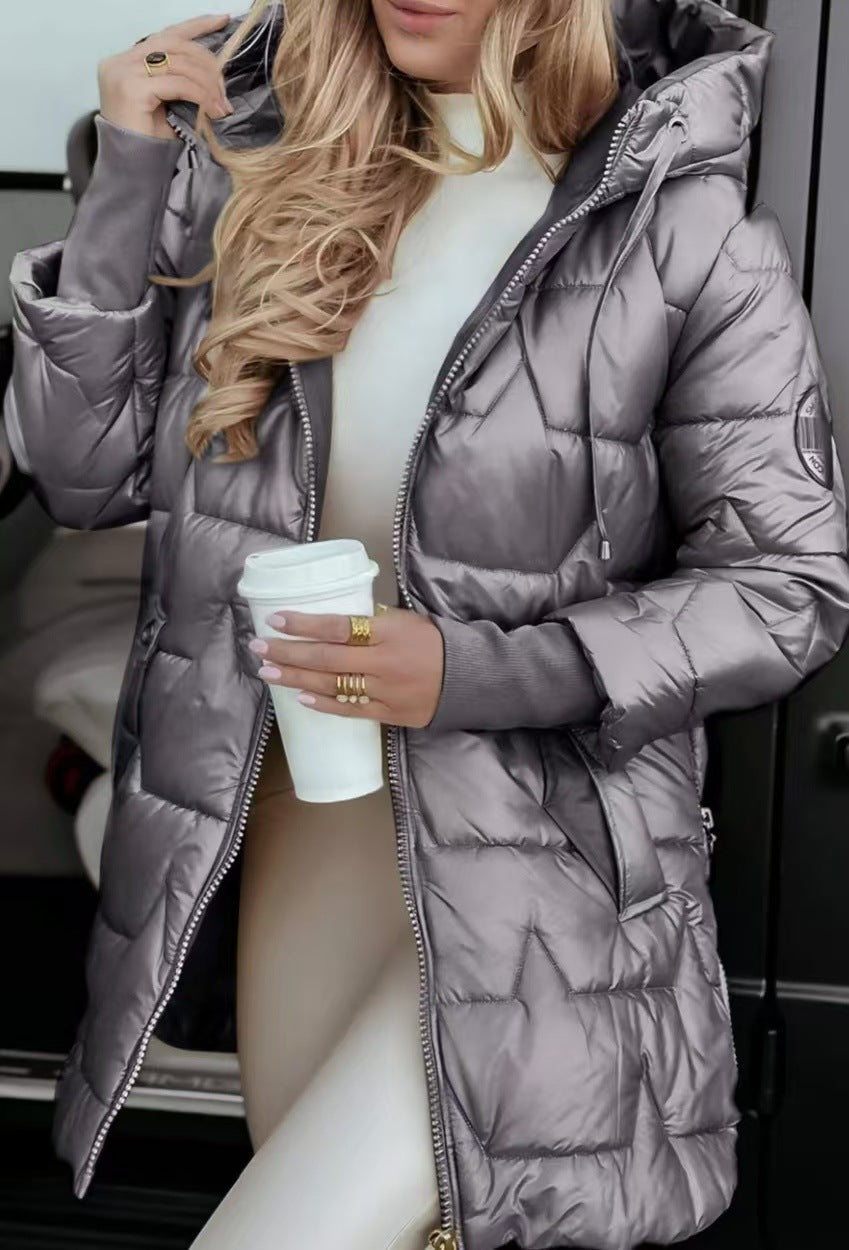 Georgetta - Stylová péřová bunda s kapucí pro ženy