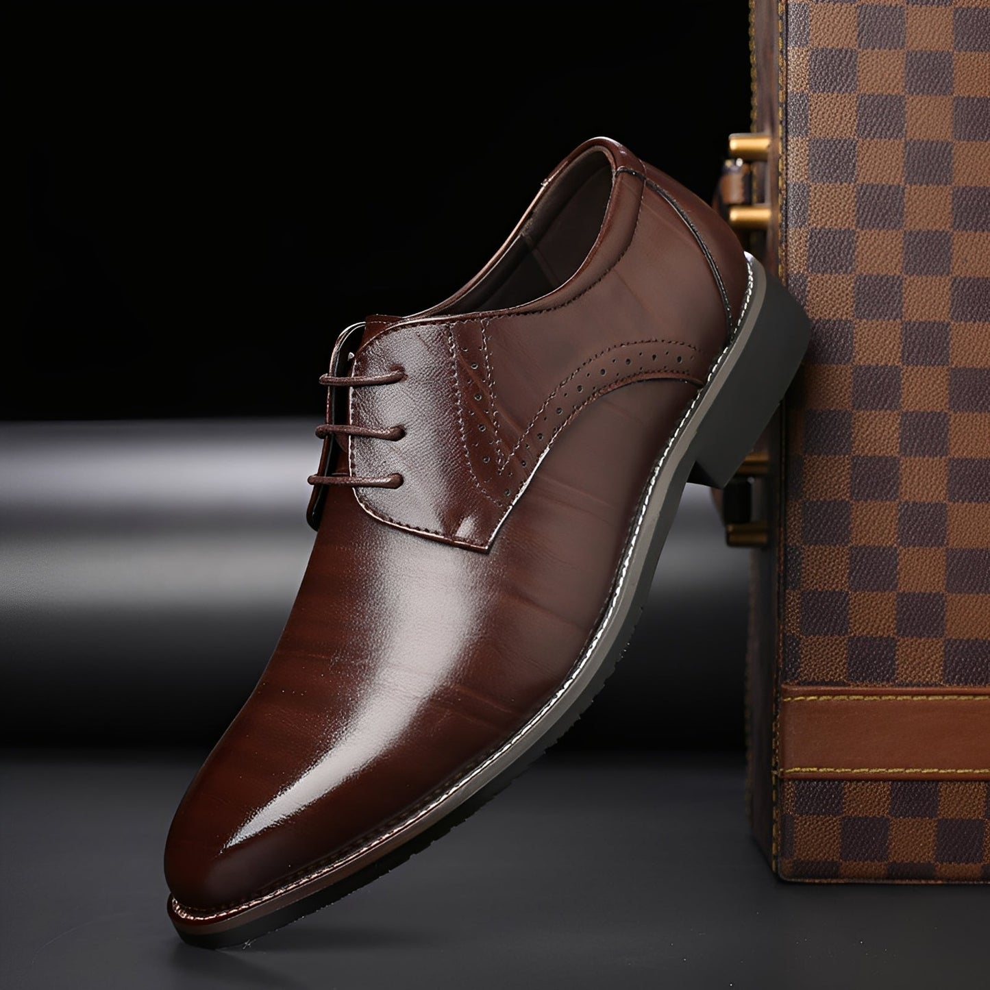 Desmond - Formální kožené boty s brogue detaily pro muže
