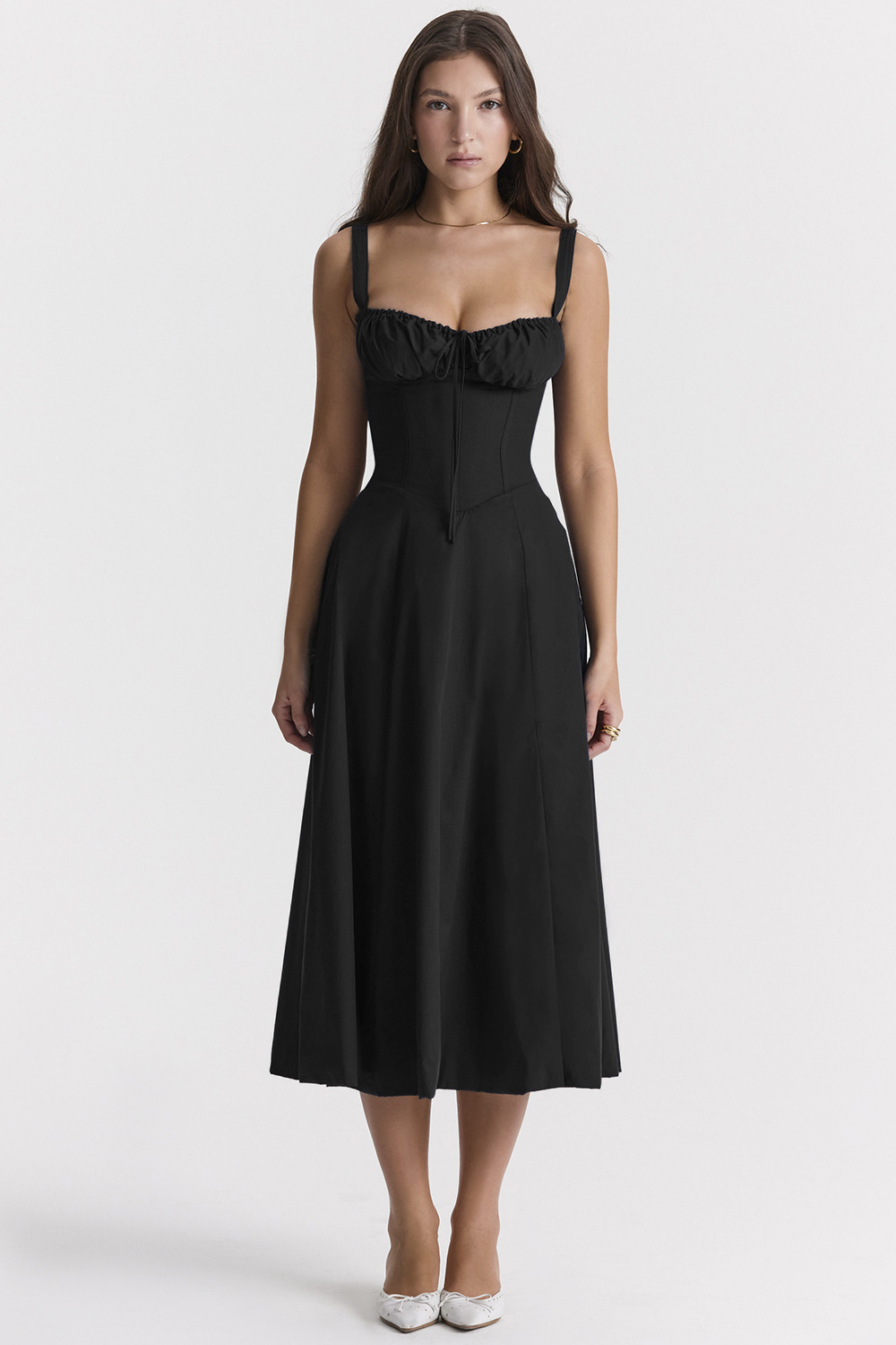 Jacqueline - Elegantní midi korzetové šaty pro dámy