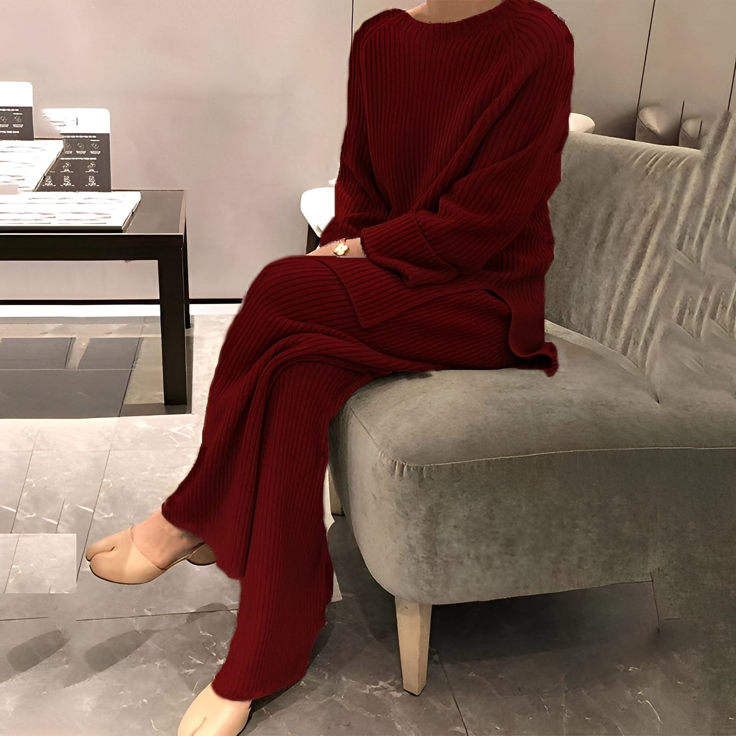 Carolina - Pohodlný a příjemný pletený set pro dámy