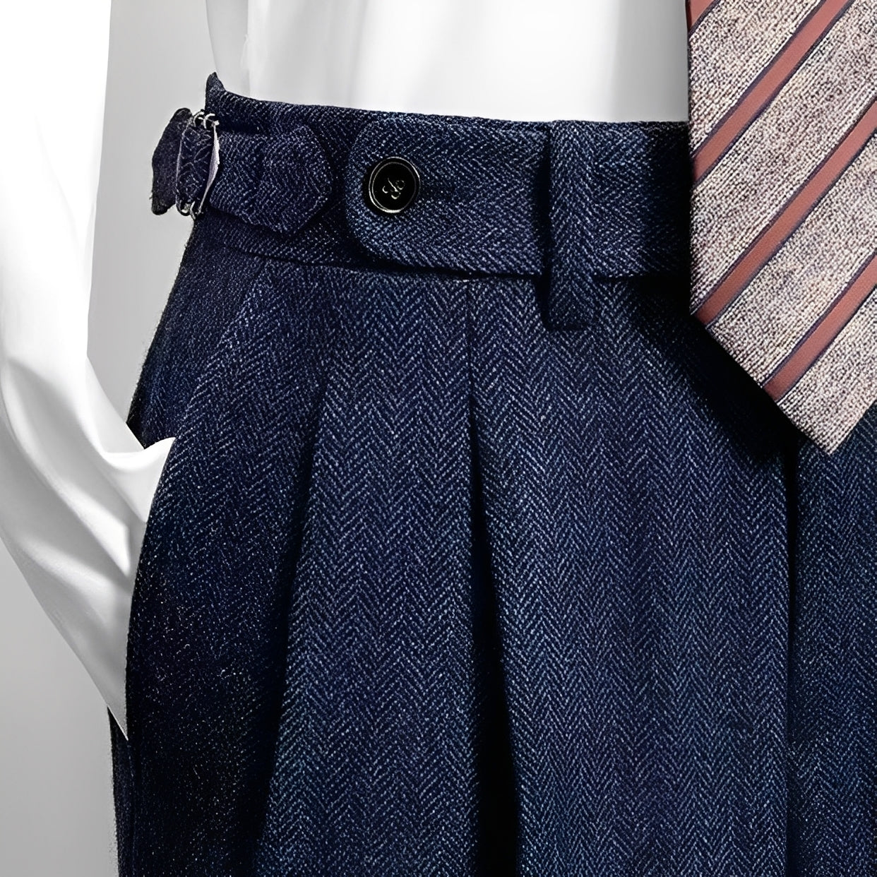 Osbert - Ležérní tweed-vlnené kalhoty pro muže