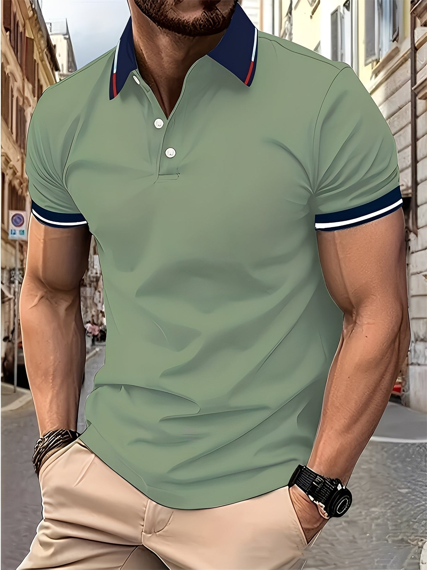 Raymund - Stylové polotriko pro muže