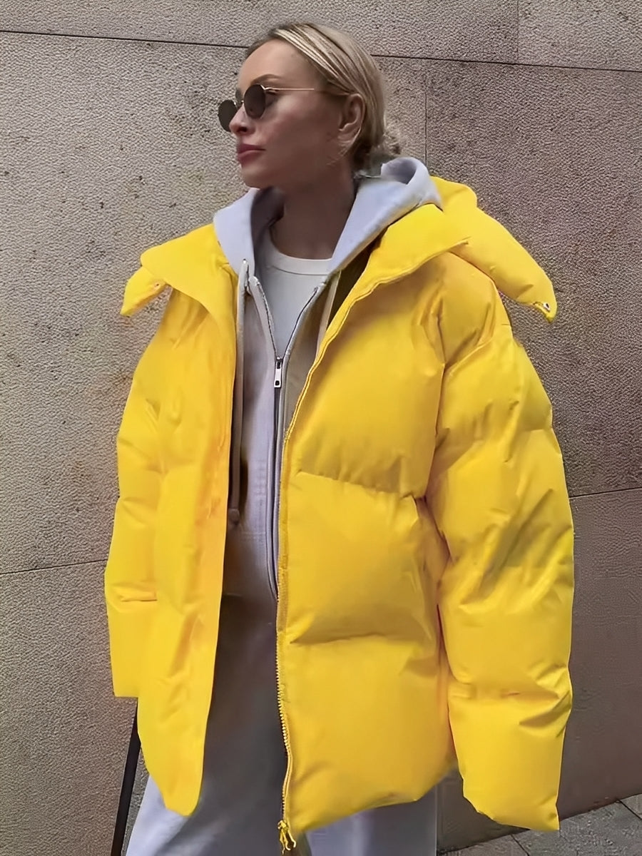 Loreen - Teplá, vycpaná, volně sedící bunda pro ženy