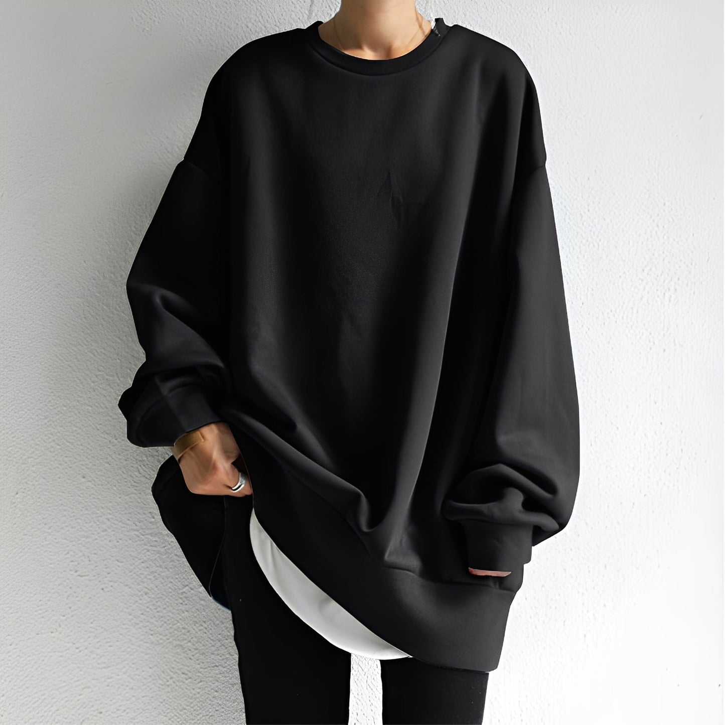 Andrina - Oversized svetr s kulatým výstřihem pro ženy