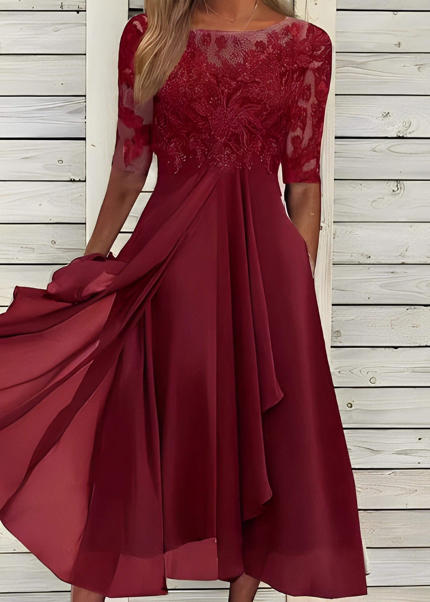 Colleen - Elegantní, vystřižené krajkové šaty pro dámy
