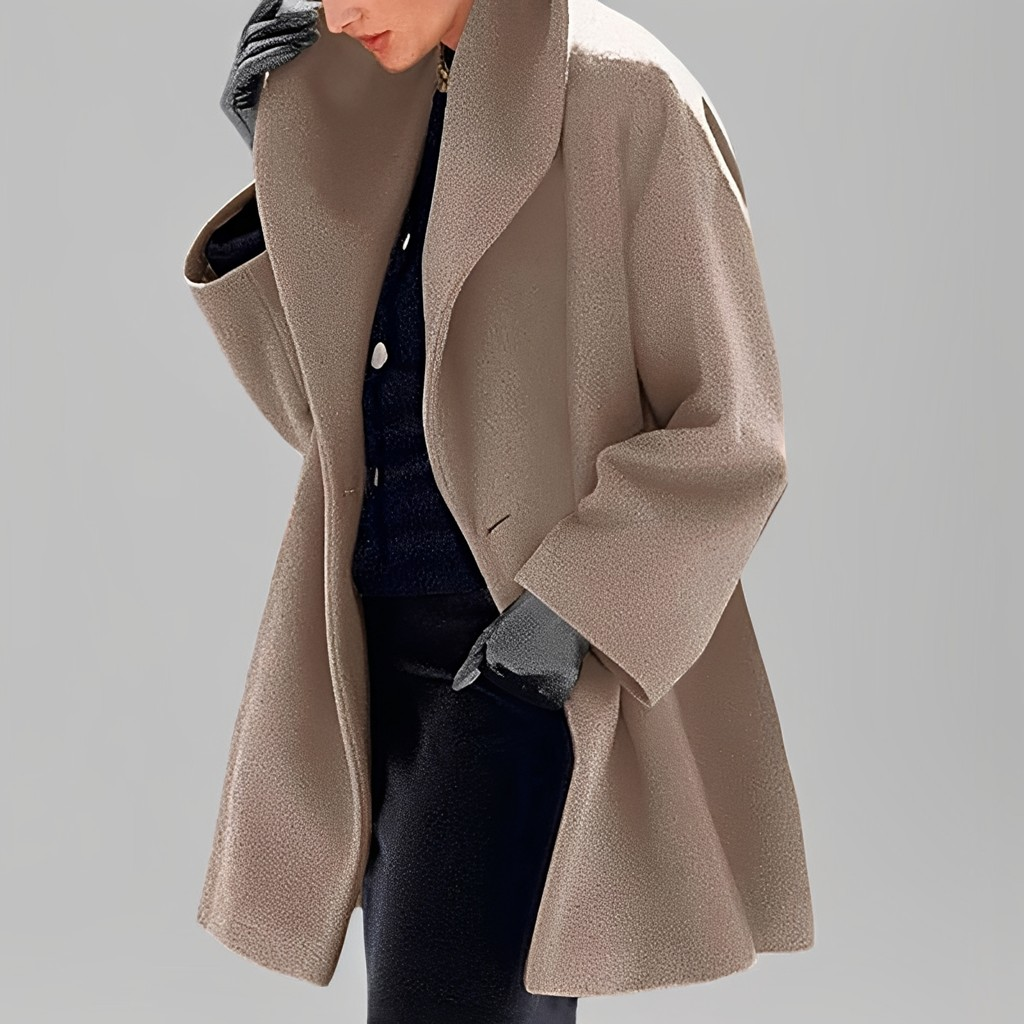 Natalia - Moderní, volně sedící vlněná bunda pro ženy