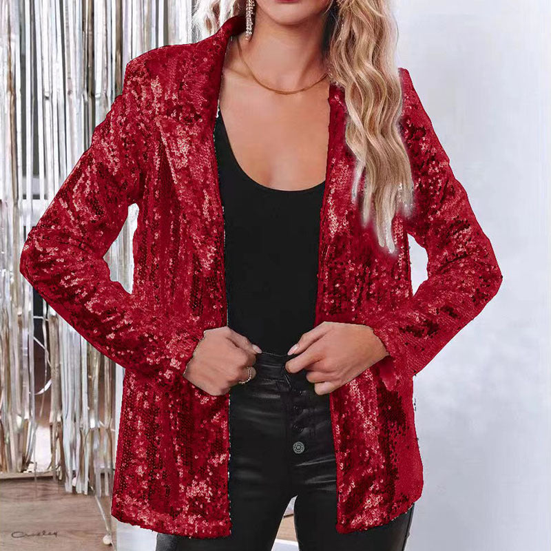 Miranda - Lesklý flitrový sako pro ženy