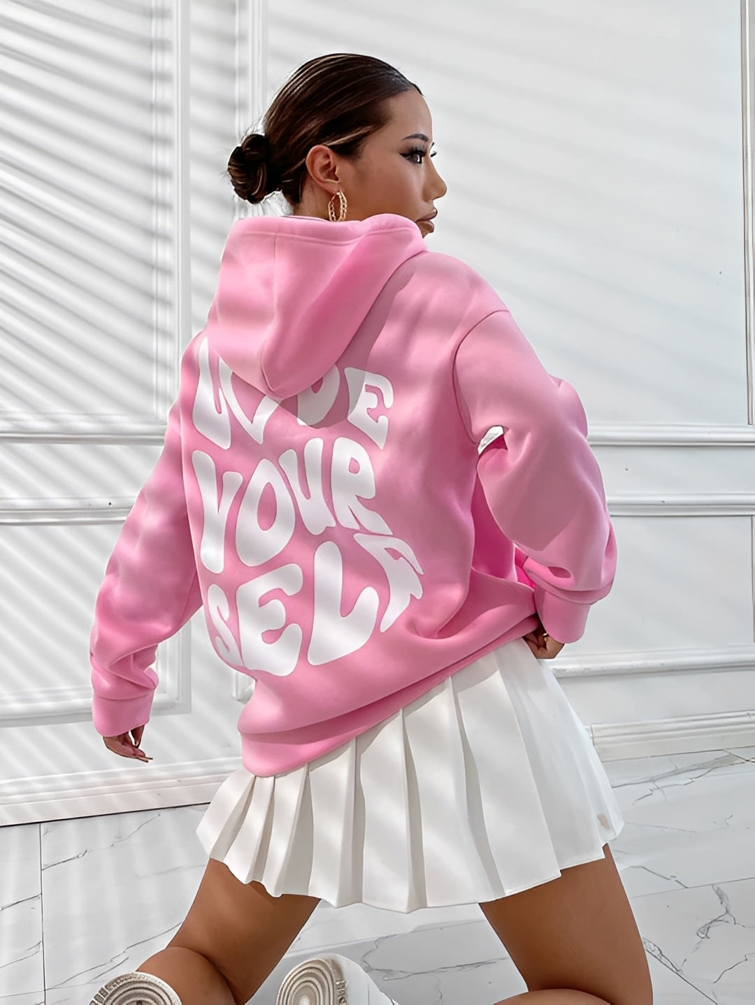 Rebeccah - Tisknutý, volně střižený dámský hoodie