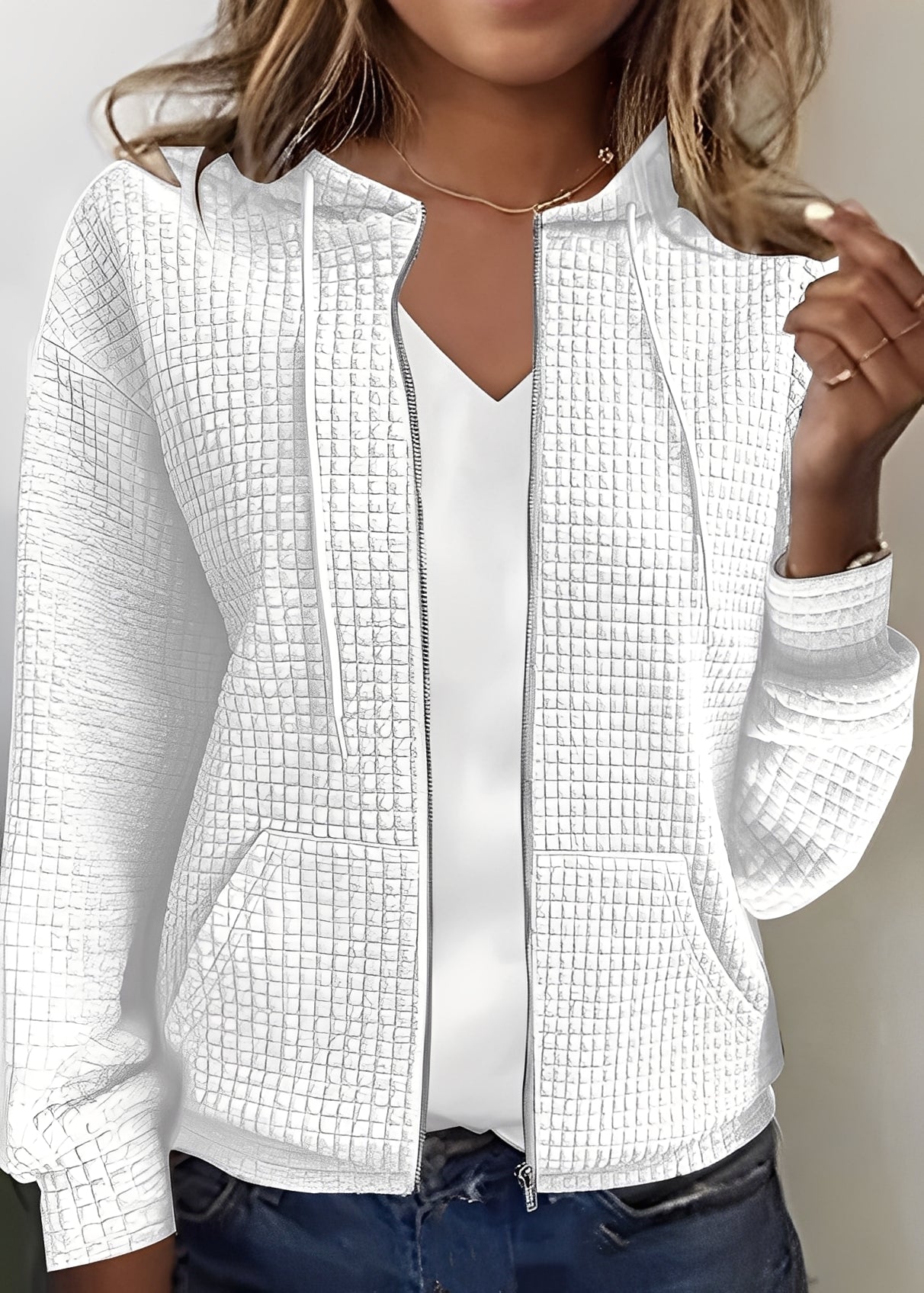 Katherine - Stylový Cardigan s Kapucí a Kapsami pro Ženy