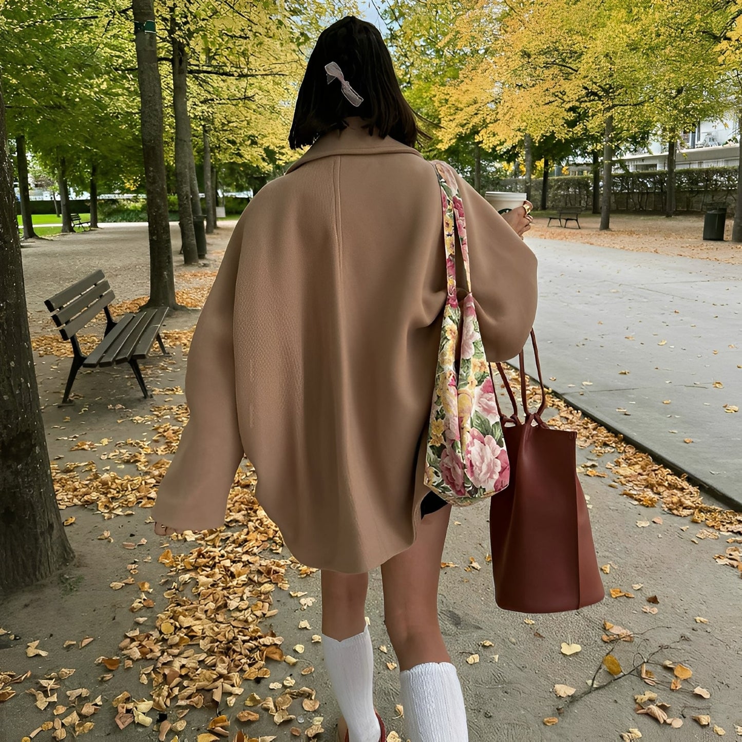 Verity - Oversized kabát s dvojitým řadem knoflíků pro ženy