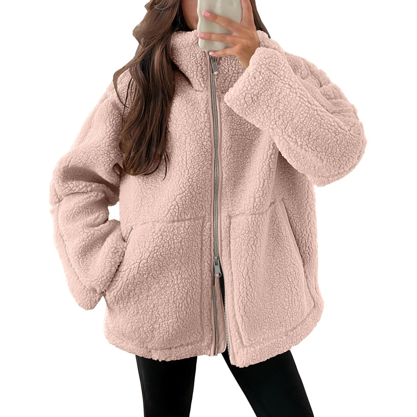 Evangelina - Pohodlná teddy bunda z vlny pro ženy