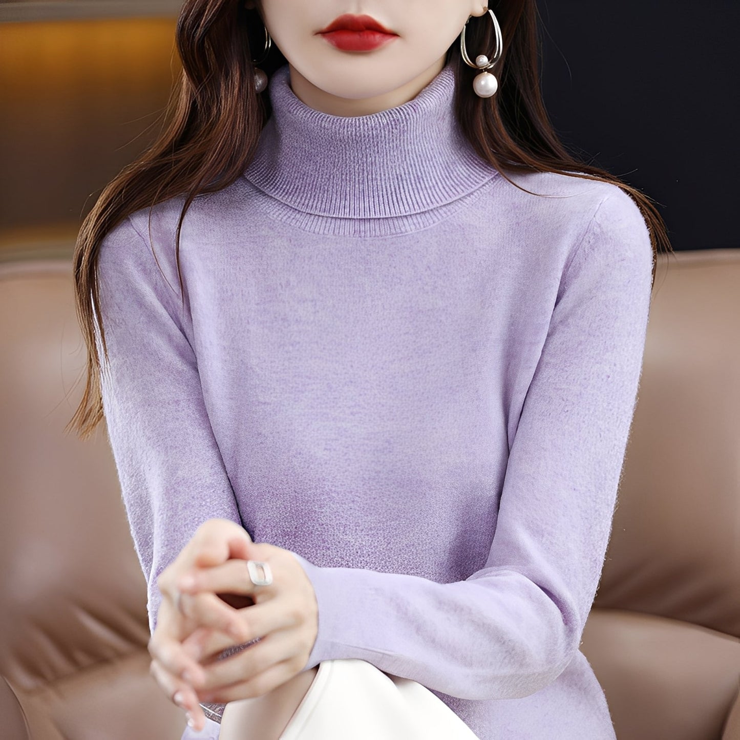Jocelin - Schlanker Rollkragenpullover pro Dámy