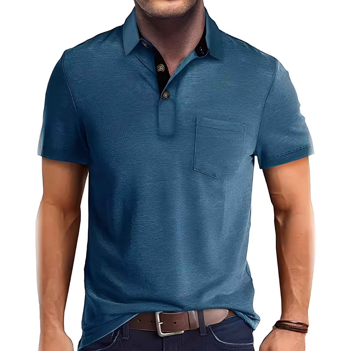 Abner - Retro polokošile s krátkým rukávem pro muže