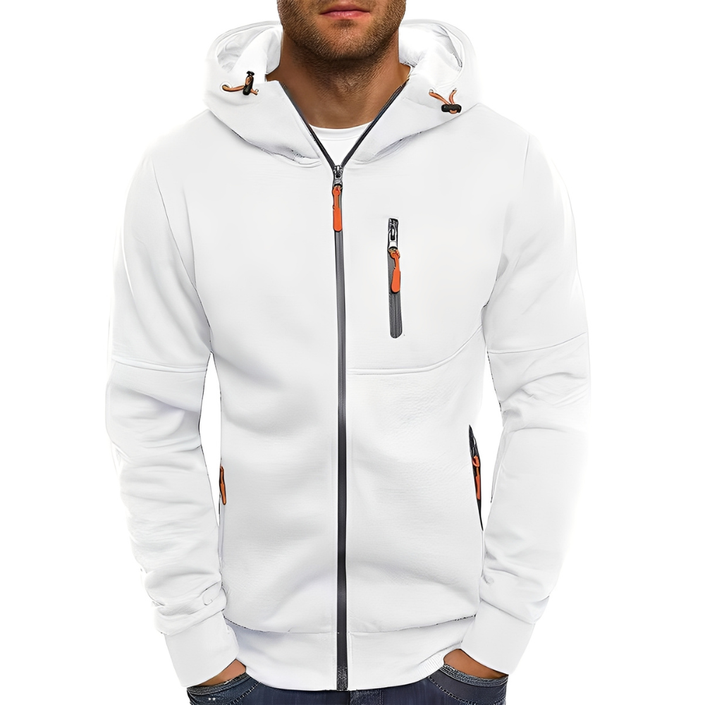 Miller - Ležérní Zip-Up Bunda s Kapucí pro Muže