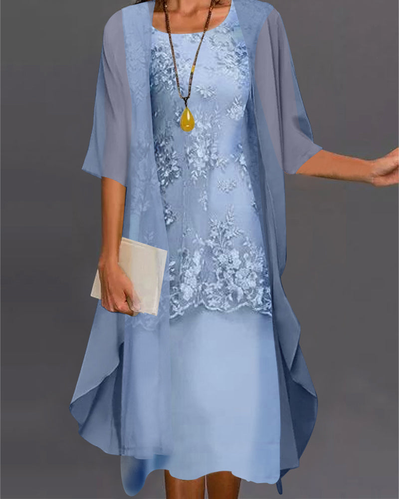 Emma - Elegantní dvoudílné šifonové šaty