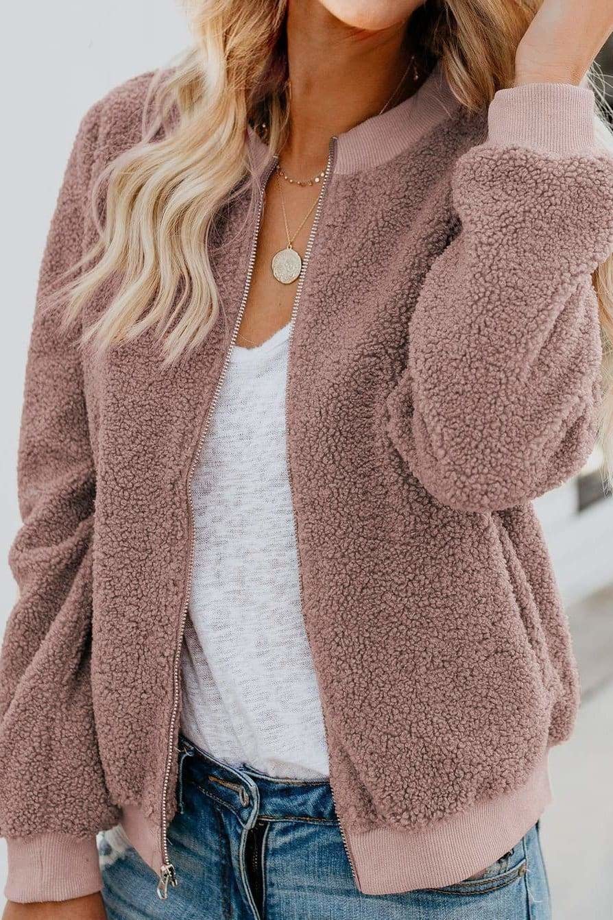 Korra - Mazlivá plyšová bomber bunda pro ženy