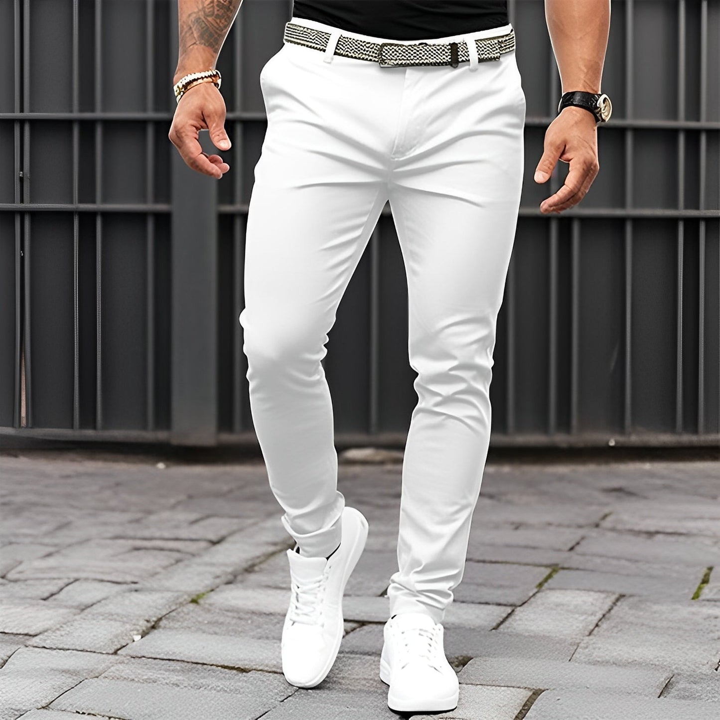 Jaron - Stylové, ležérní slim-fit kalhoty pro muže