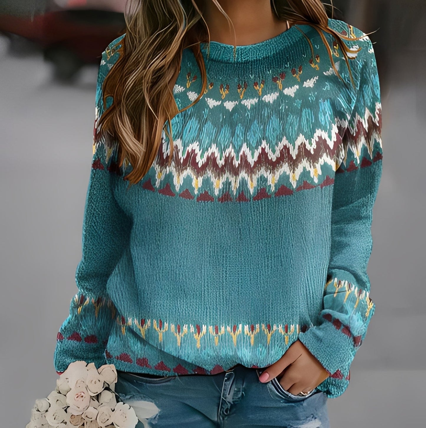 Madalyn - Stylový Pulover s Potiskem pro Ženy
