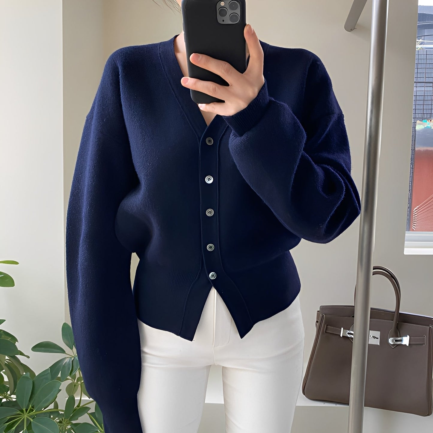 Carolyn - Klasický, volně pletený cardigan pro dámy