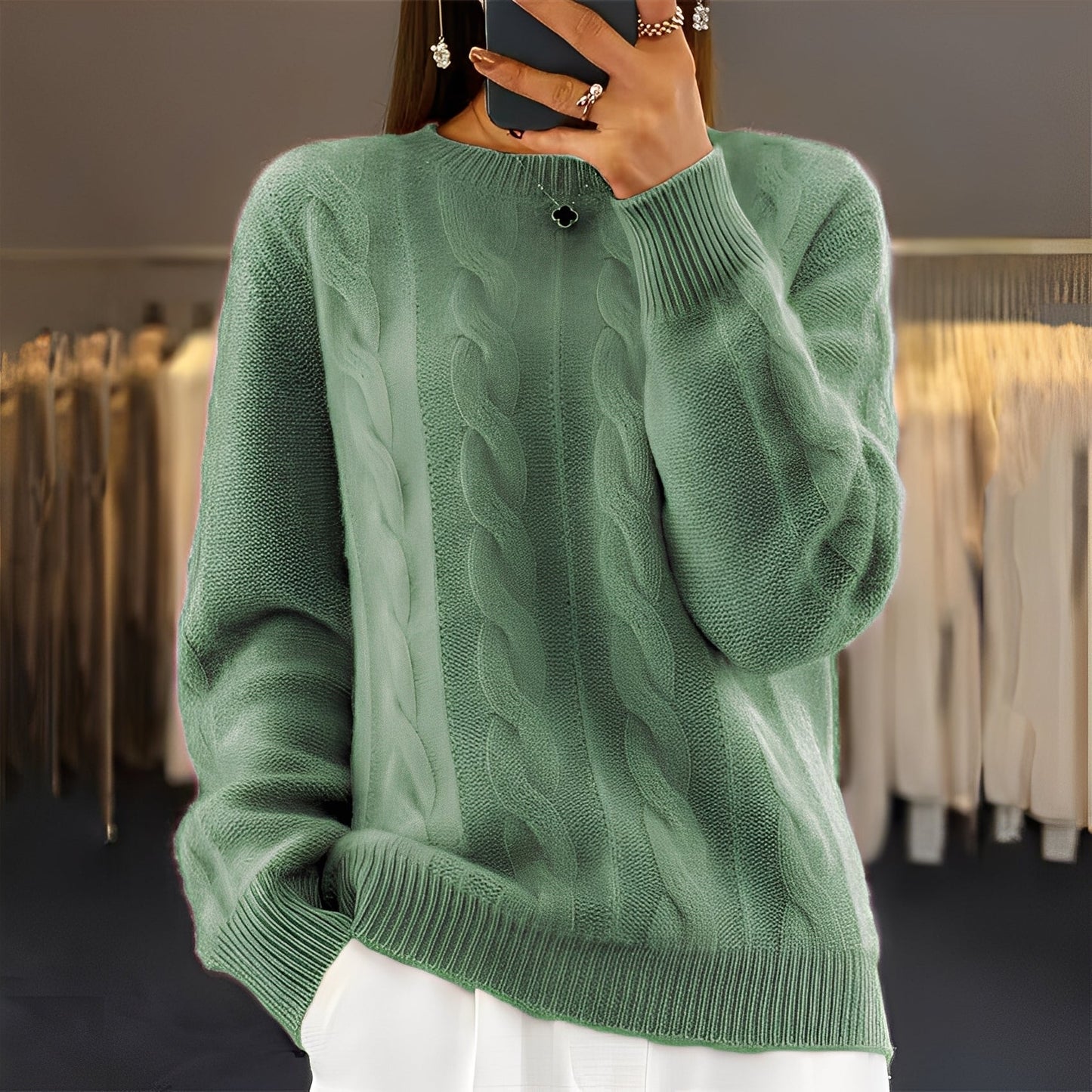 Leanne - Klasický, stylový pletený svetr pro ženy