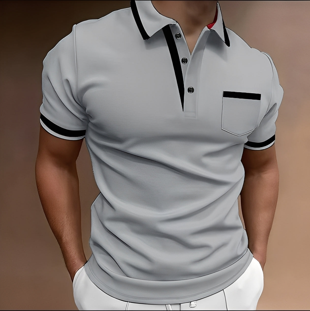 Alijah - Stylové, přiléhavé polotriko pro muže