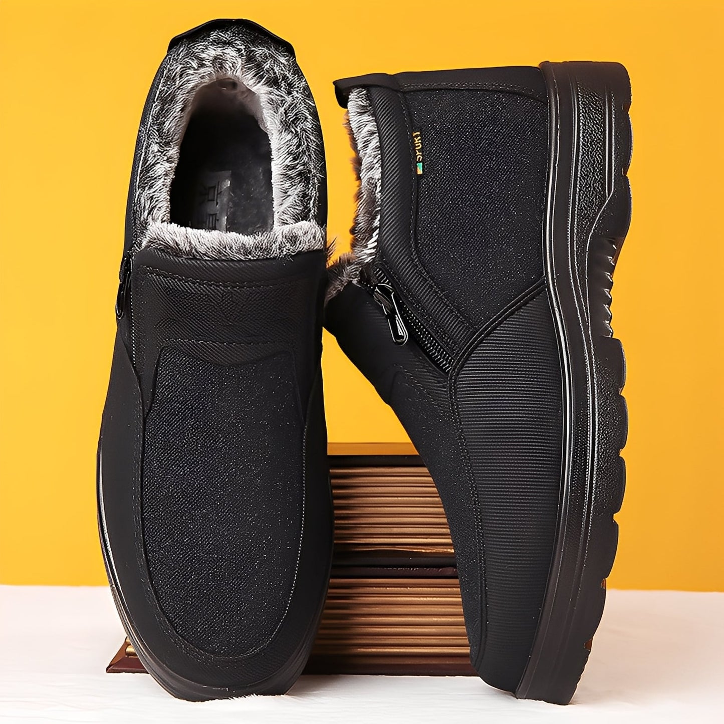 Konnor - Stylové, s fleecem vyplněné zimní boty pro muže