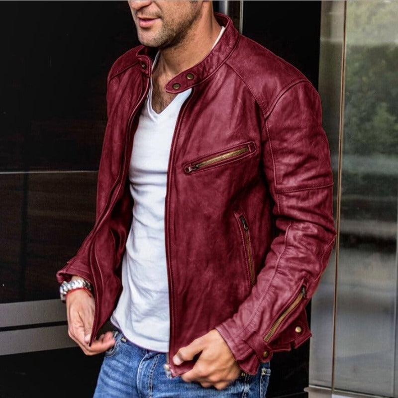 Steve - Elegantní a nepromokavá kožená bunda pro muže