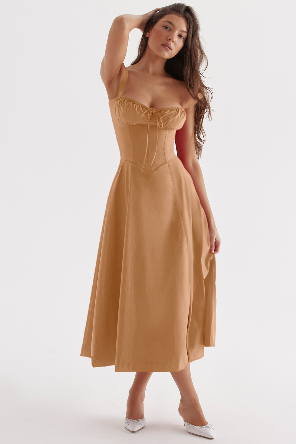 Jacqueline - Elegantní midi korzetové šaty pro dámy