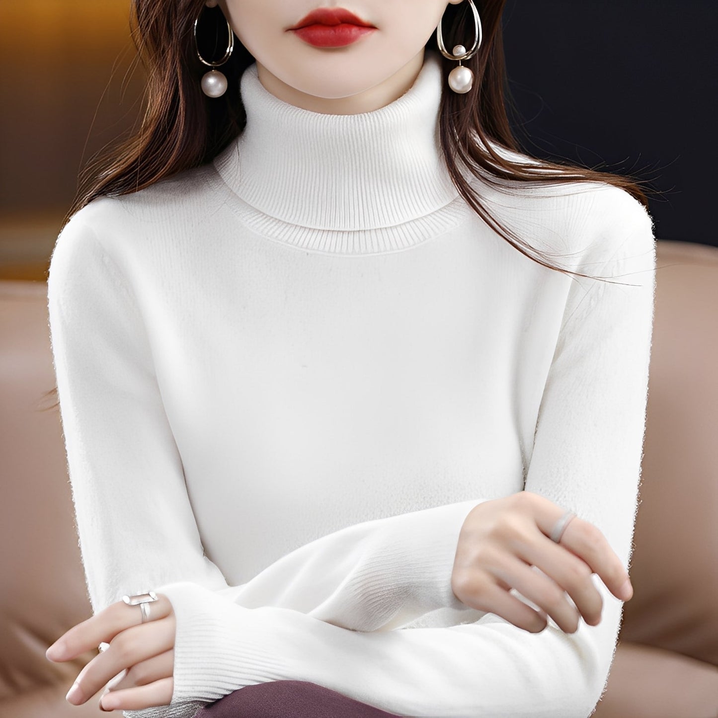 Jocelin - Schlanker Rollkragenpullover pro Dámy