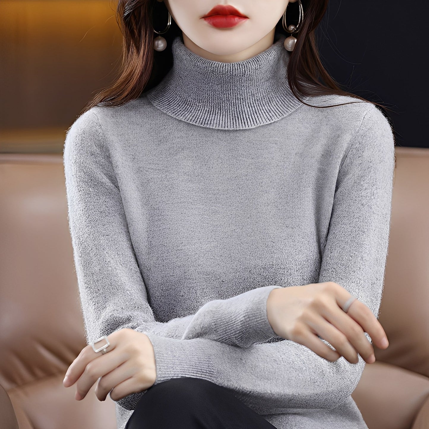 Jocelin - Schlanker Rollkragenpullover pro Dámy