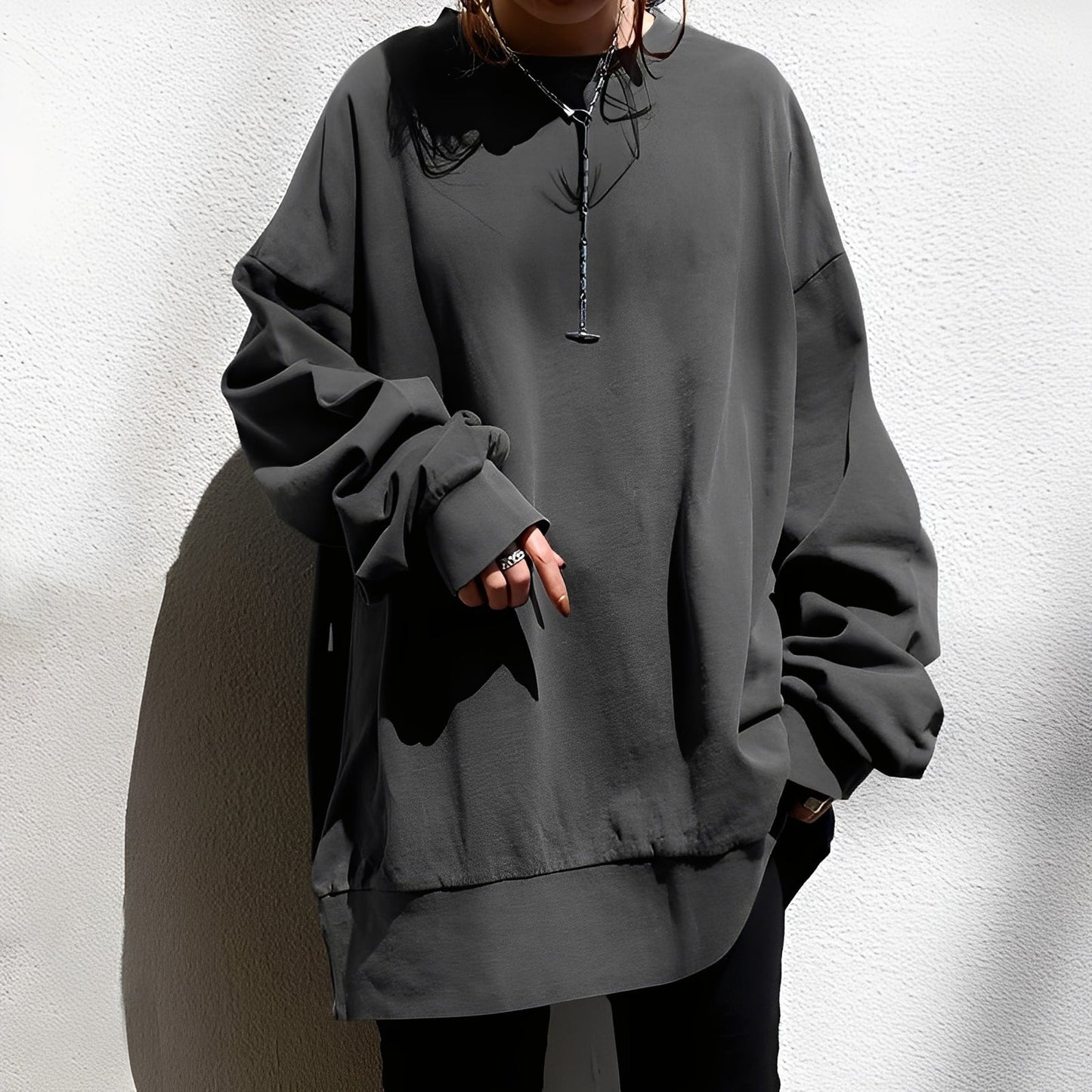 Andrina - Oversized svetr s kulatým výstřihem pro ženy