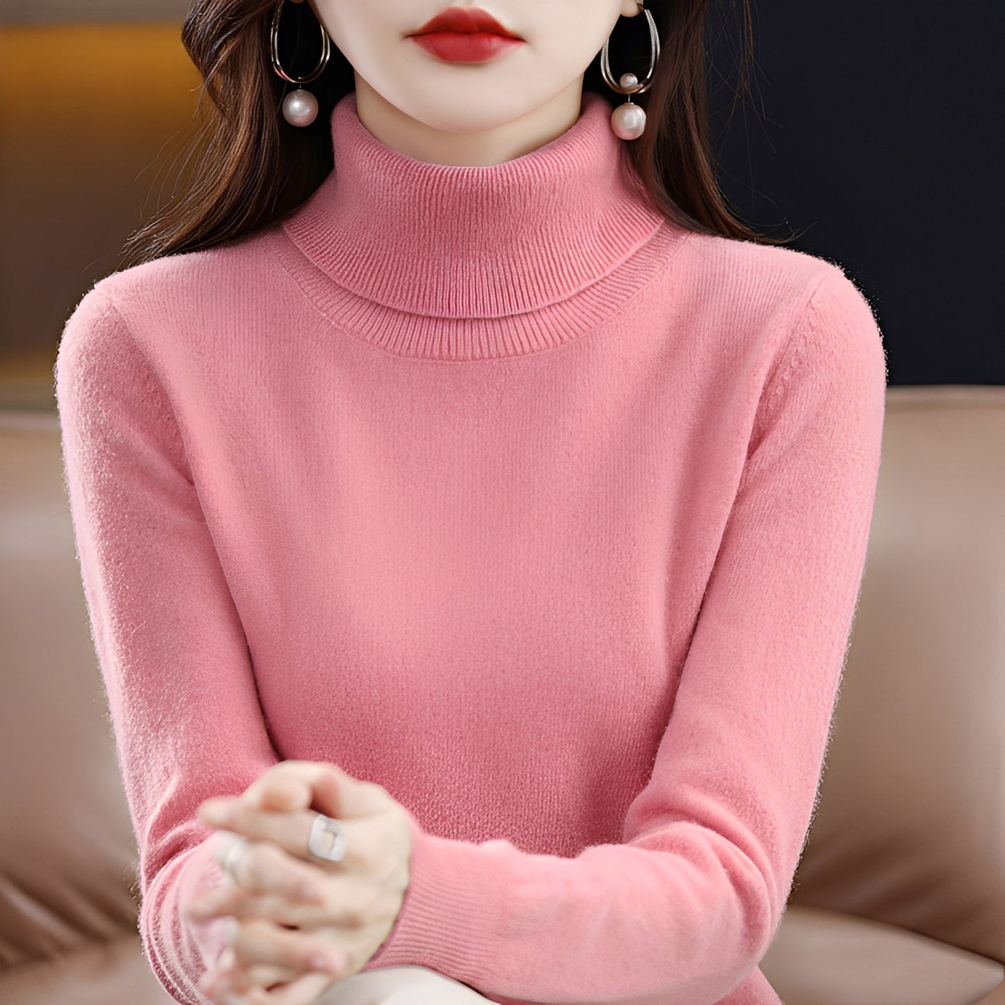 Jocelin - Schlanker Rollkragenpullover pro Dámy