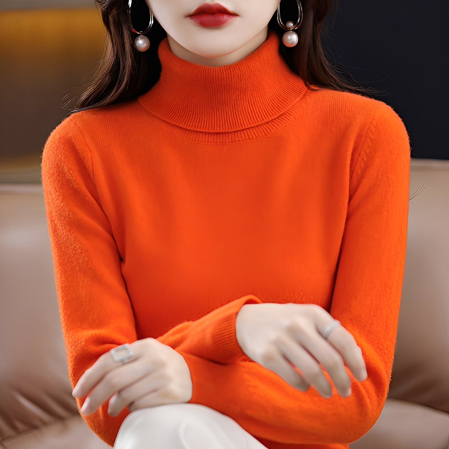 Jocelin - Schlanker Rollkragenpullover pro Dámy