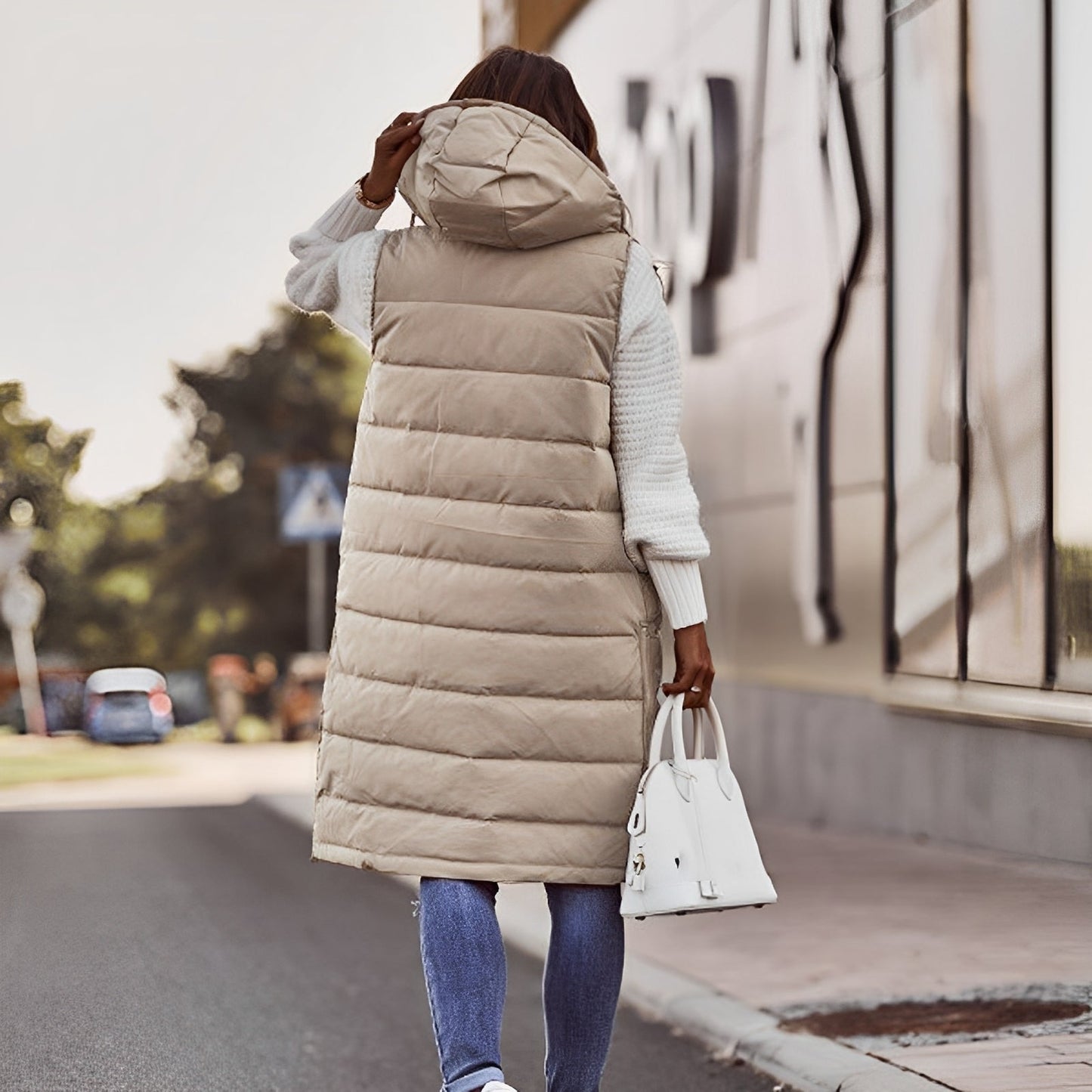 Brenna - Elegantní dlouhá péřová bunda pro ženy