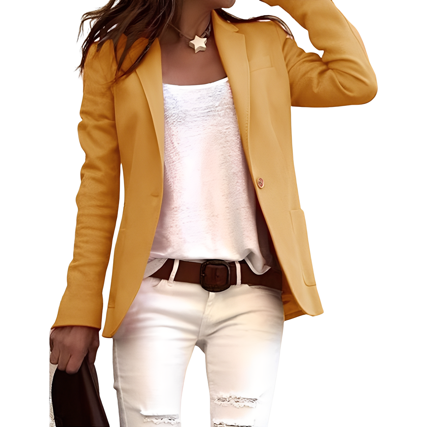 Heather - Ležérní blazer s reverem pro dámy