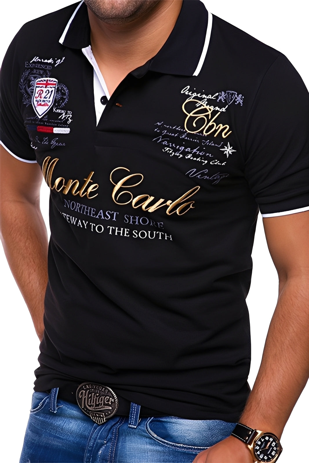 Brent - Lázivé Poloshirt s Vytiskem pro Muže