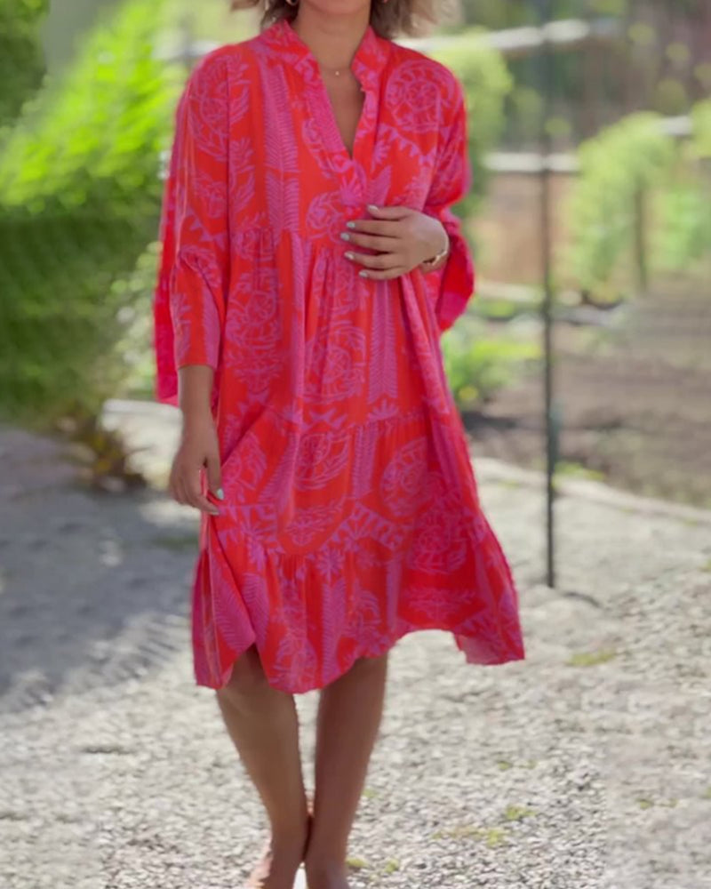 Mia – Šaty s geometrickým boho potiskem