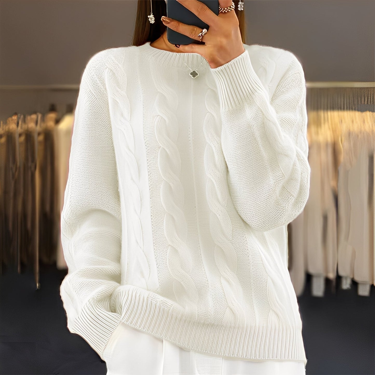 Leanne - Klasický, stylový pletený svetr pro ženy