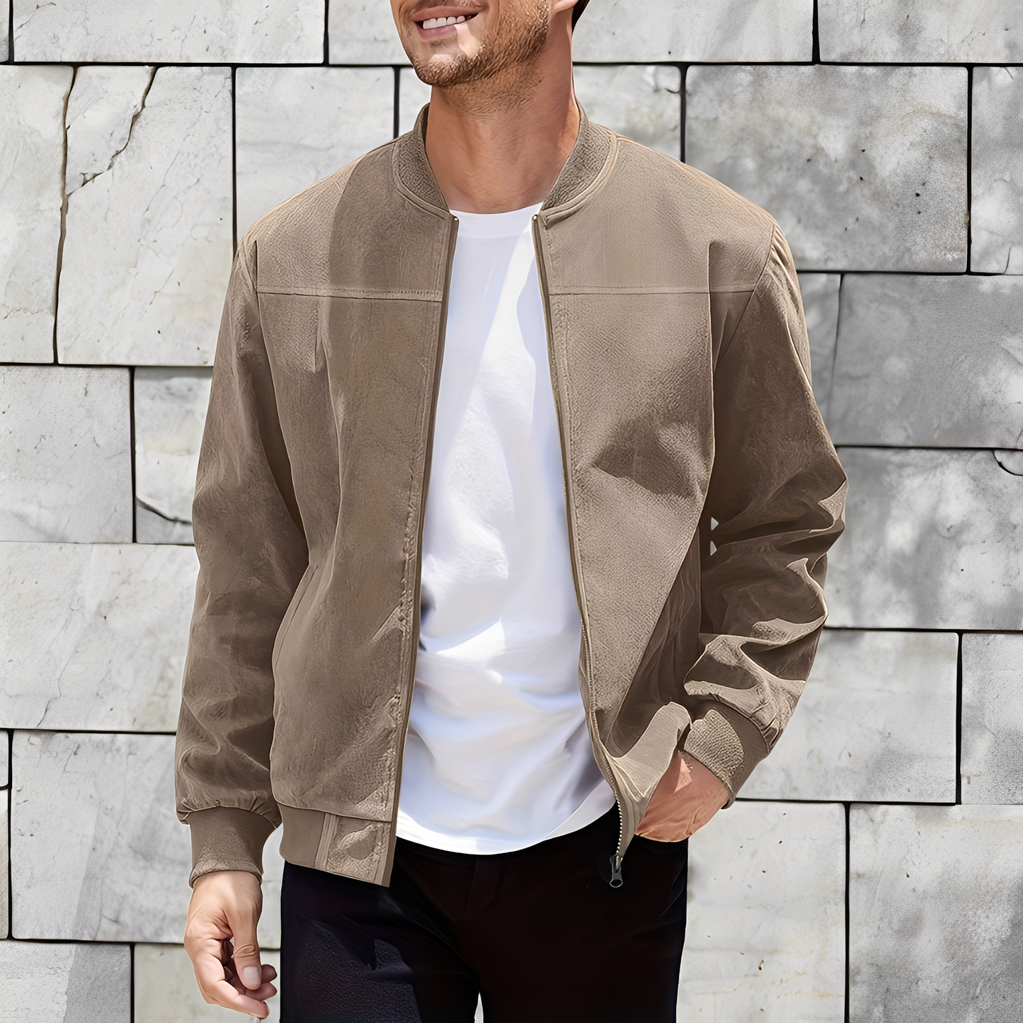 Easton - Klasická, stylová semišová bunda pro muže