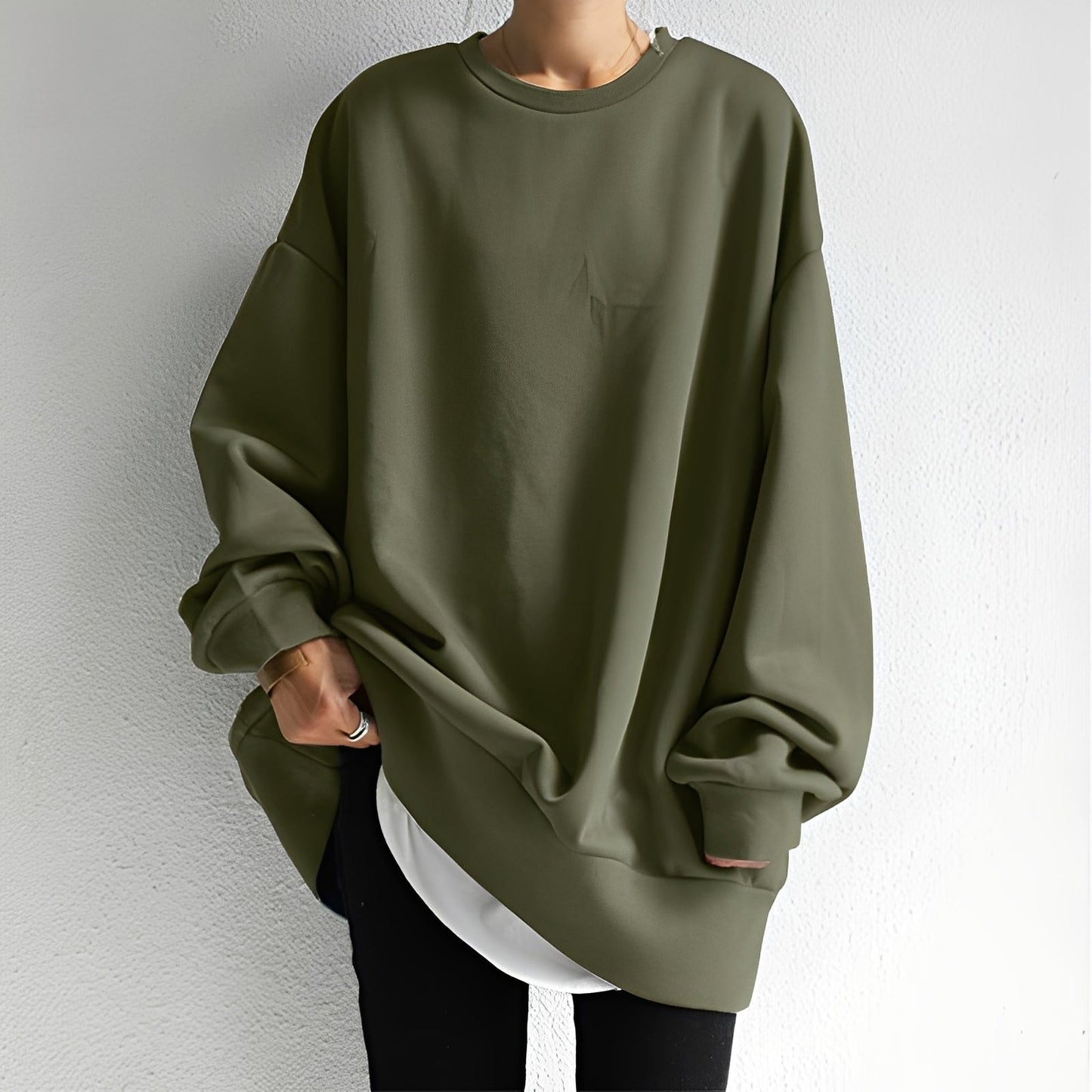 Andrina - Oversized svetr s kulatým výstřihem pro ženy