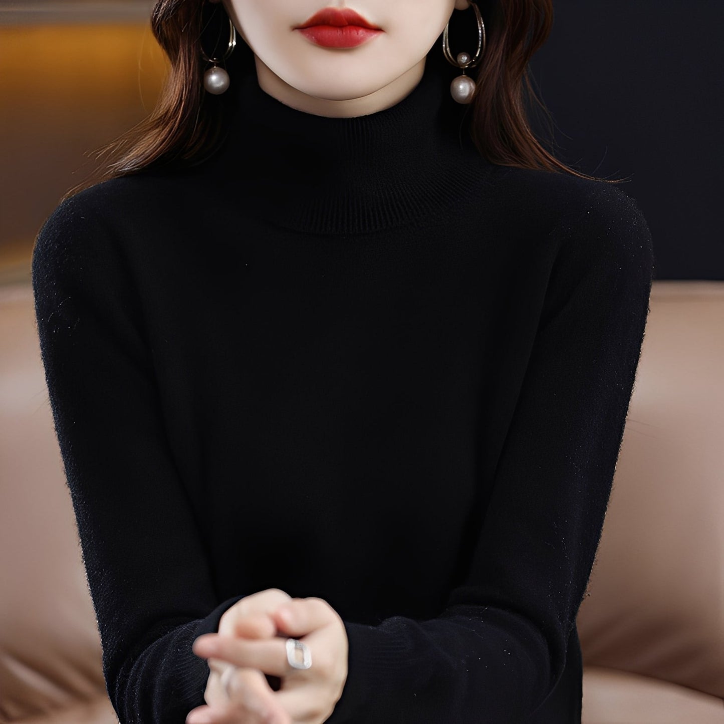Jocelin - Schlanker Rollkragenpullover pro Dámy