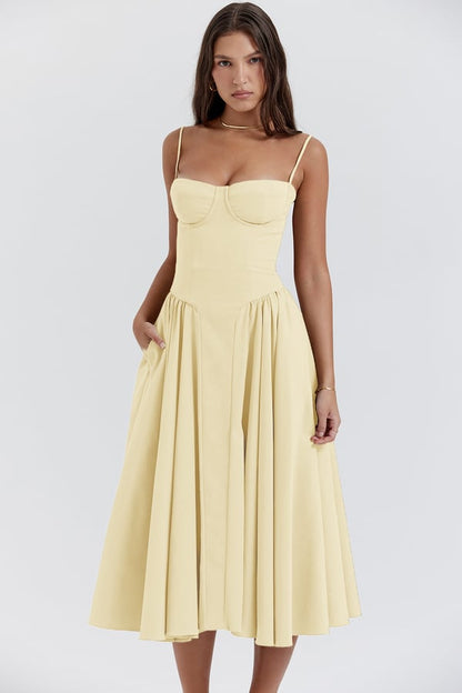 Jutte - Dámské bezrukávové midikleid