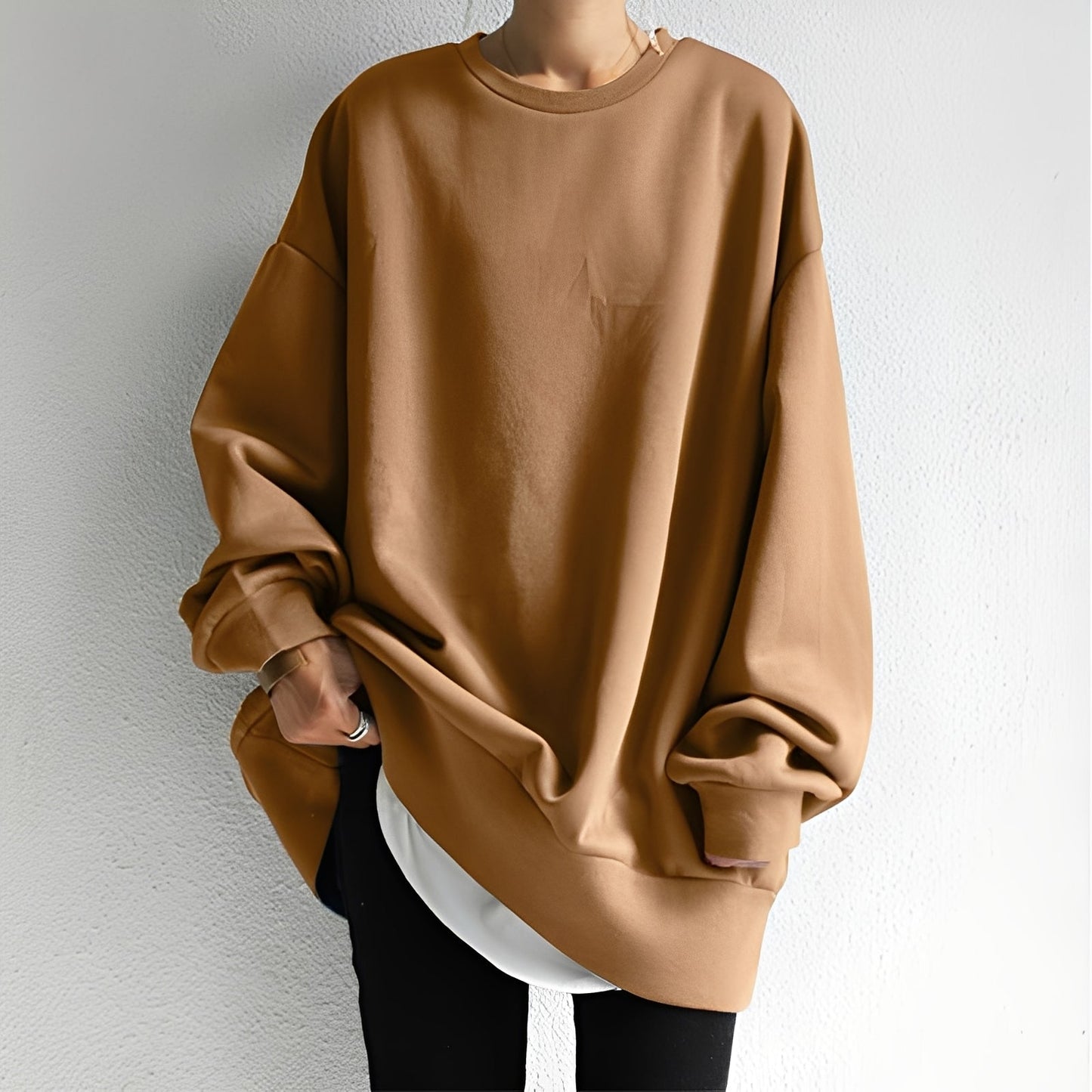 Andrina - Oversized svetr s kulatým výstřihem pro ženy