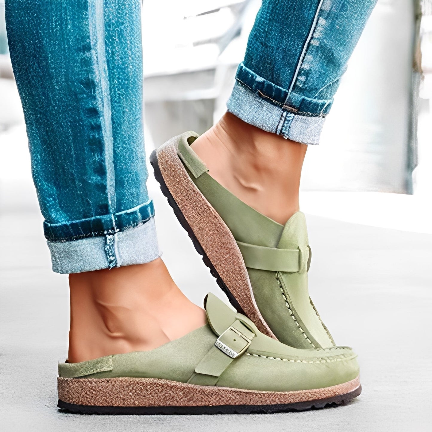 Briana - Pohodlné slip-on sandály s přezkou pro dámy